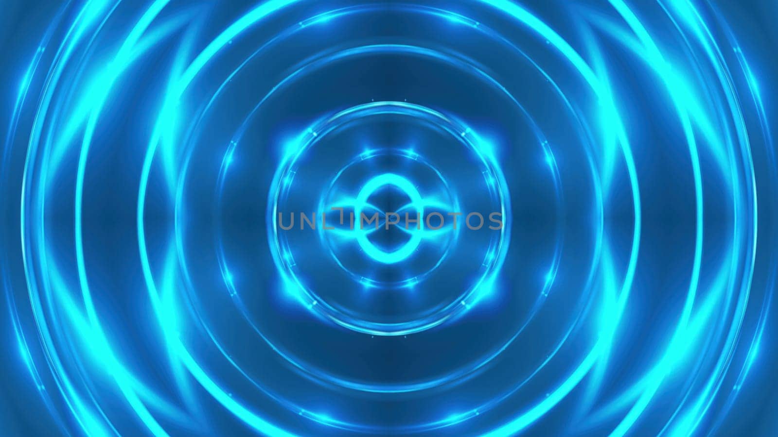 Blue fractal lights. Computer generated 3d render