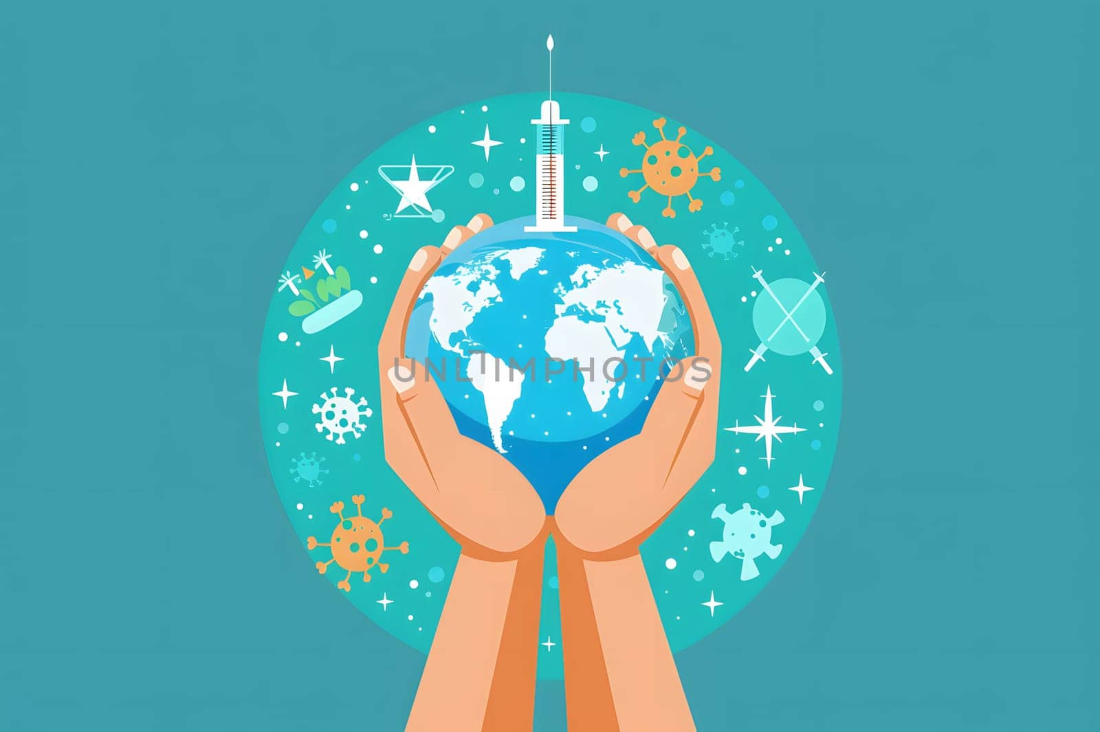 World Aids Vaccine Day, Flat Design, Generative Ai