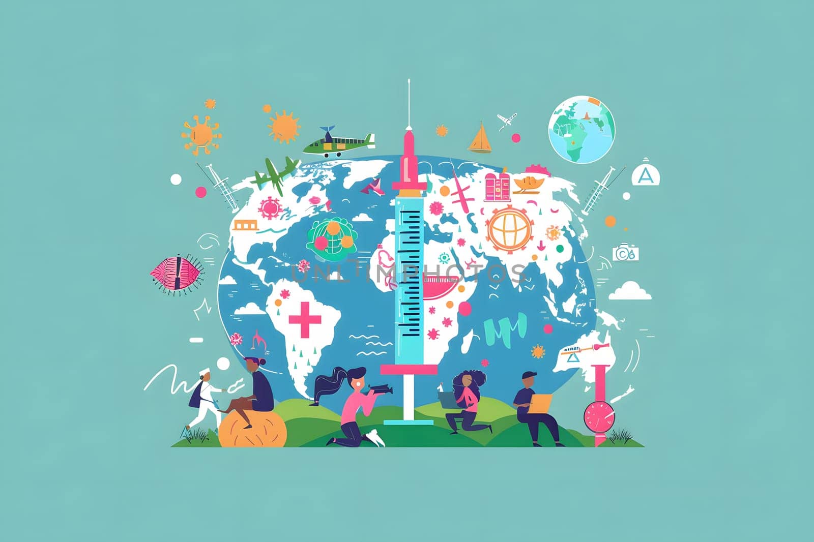 World Aids Vaccine Day, Flat Design, Generative Ai
