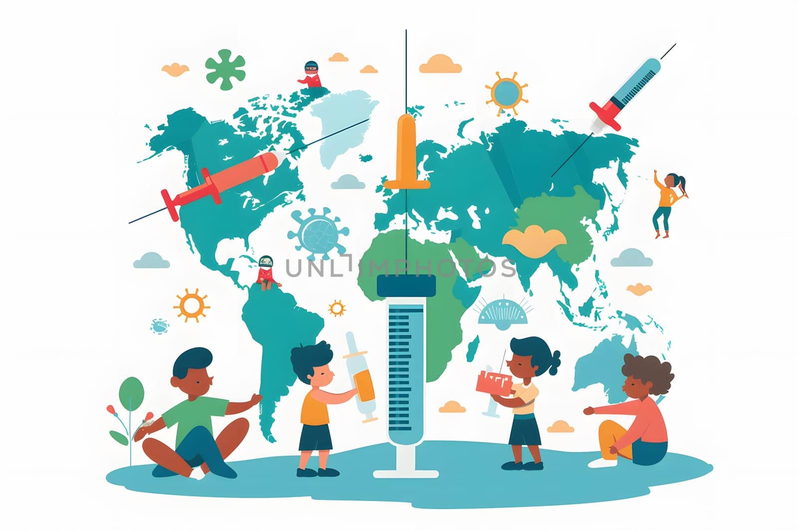 World Aids Vaccine Day, Flat Design, Generative Ai
