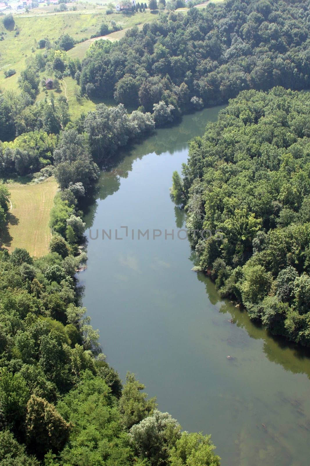 Beautiful landscape of river Kupa in Sisljavic, Croatia