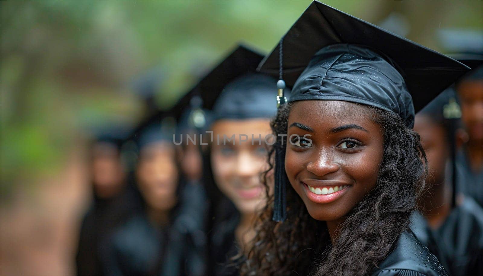 Group of Diverse International Graduating Students Celebrating. Diverse students celebrate graduation at high school. Academic journey festive
