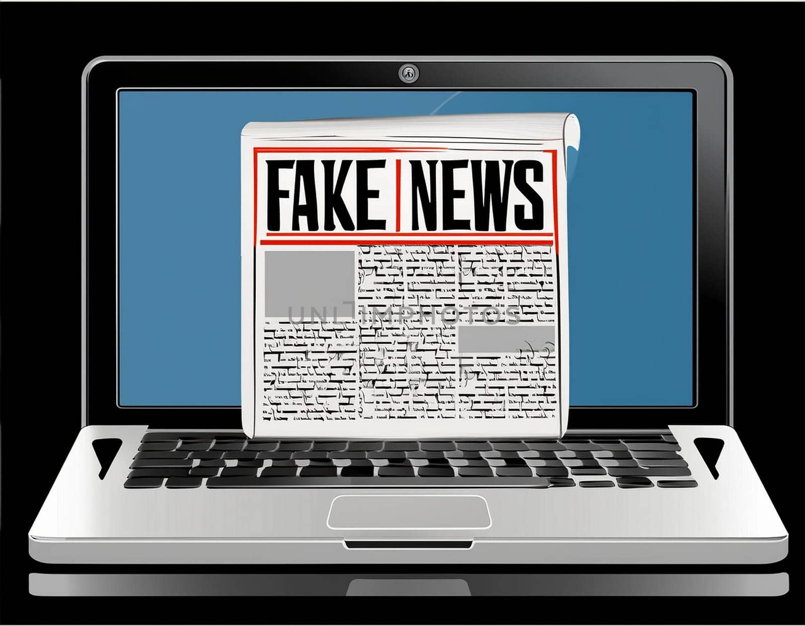 Fake news propaganda- conspiracy theories- disinformation, manipulation- news headline. illustration