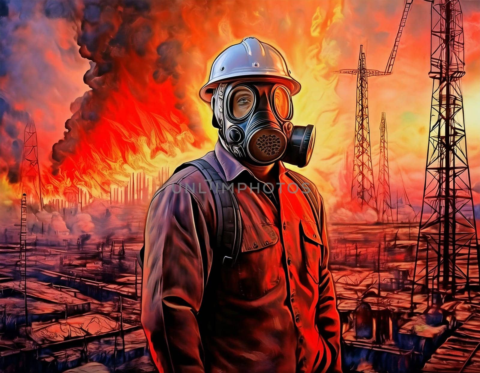 Climate protection climate change environmental destruction. Concept climate disaster caused by climate change