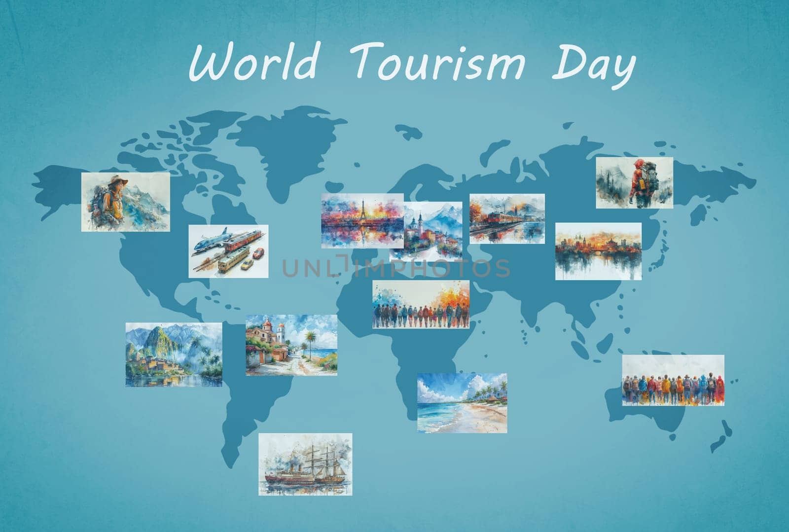 World tourism day, travel around the world, lifestyle and freedom, holiday destination, famous sightseeing attractions