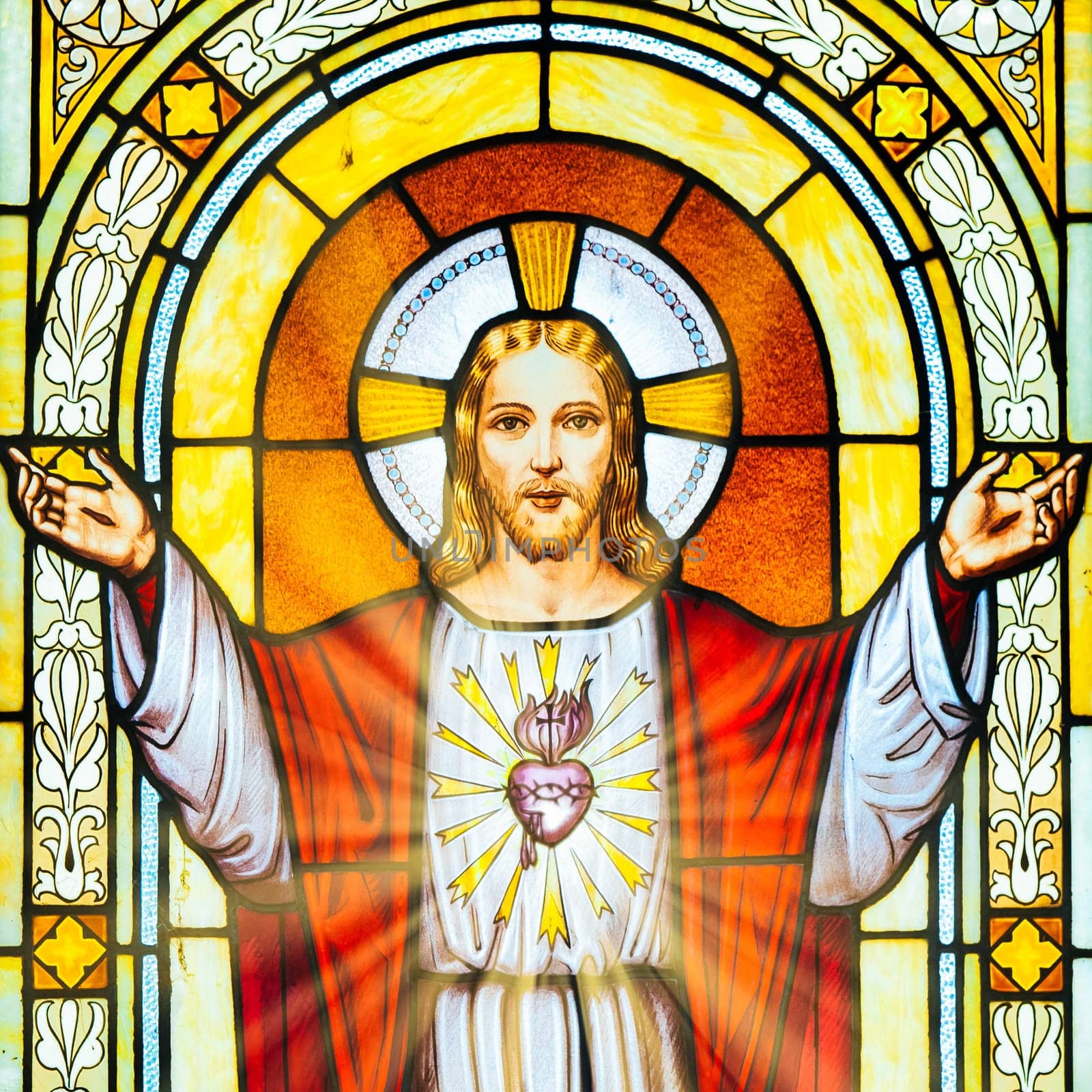 Jesus Christ light. Symbol of love, faith, peace, spiritual resurrection