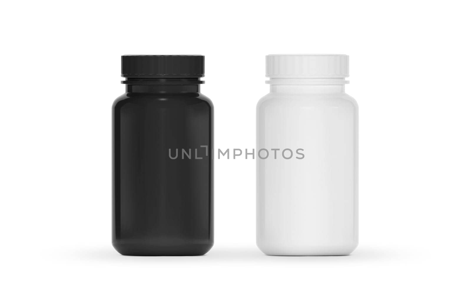 Black and White supplement bottle for medicine