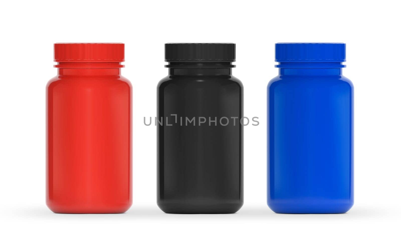 Supplement bottle for medicine on white background