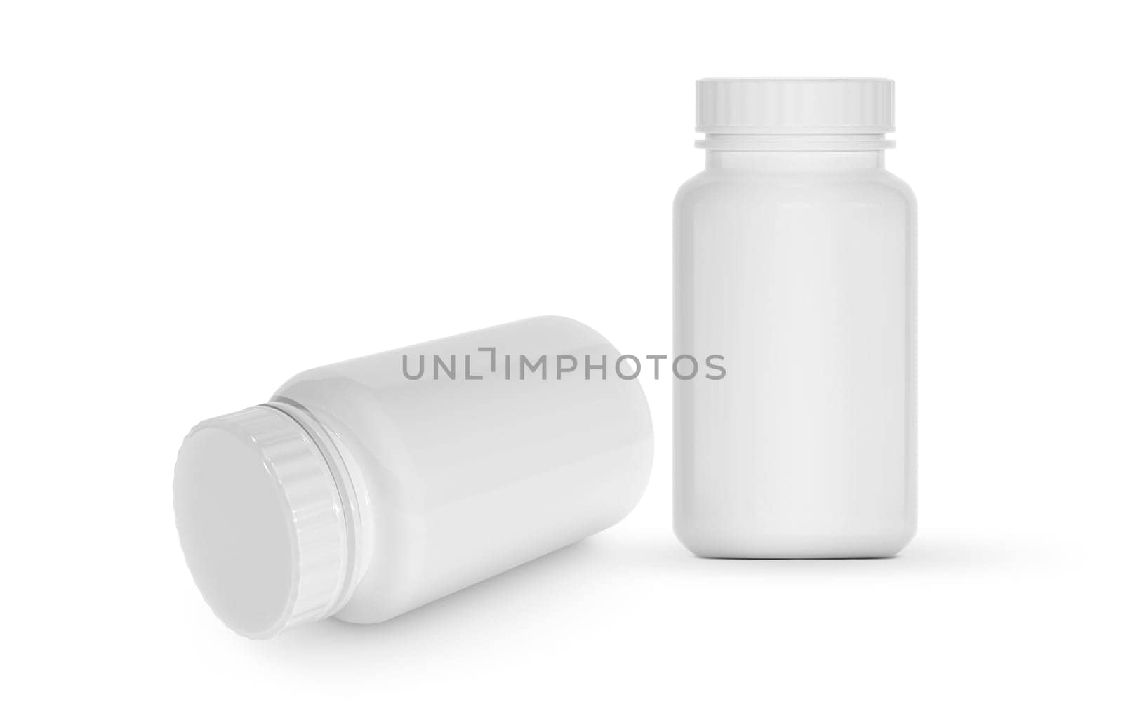 White supplement bottle for medicine