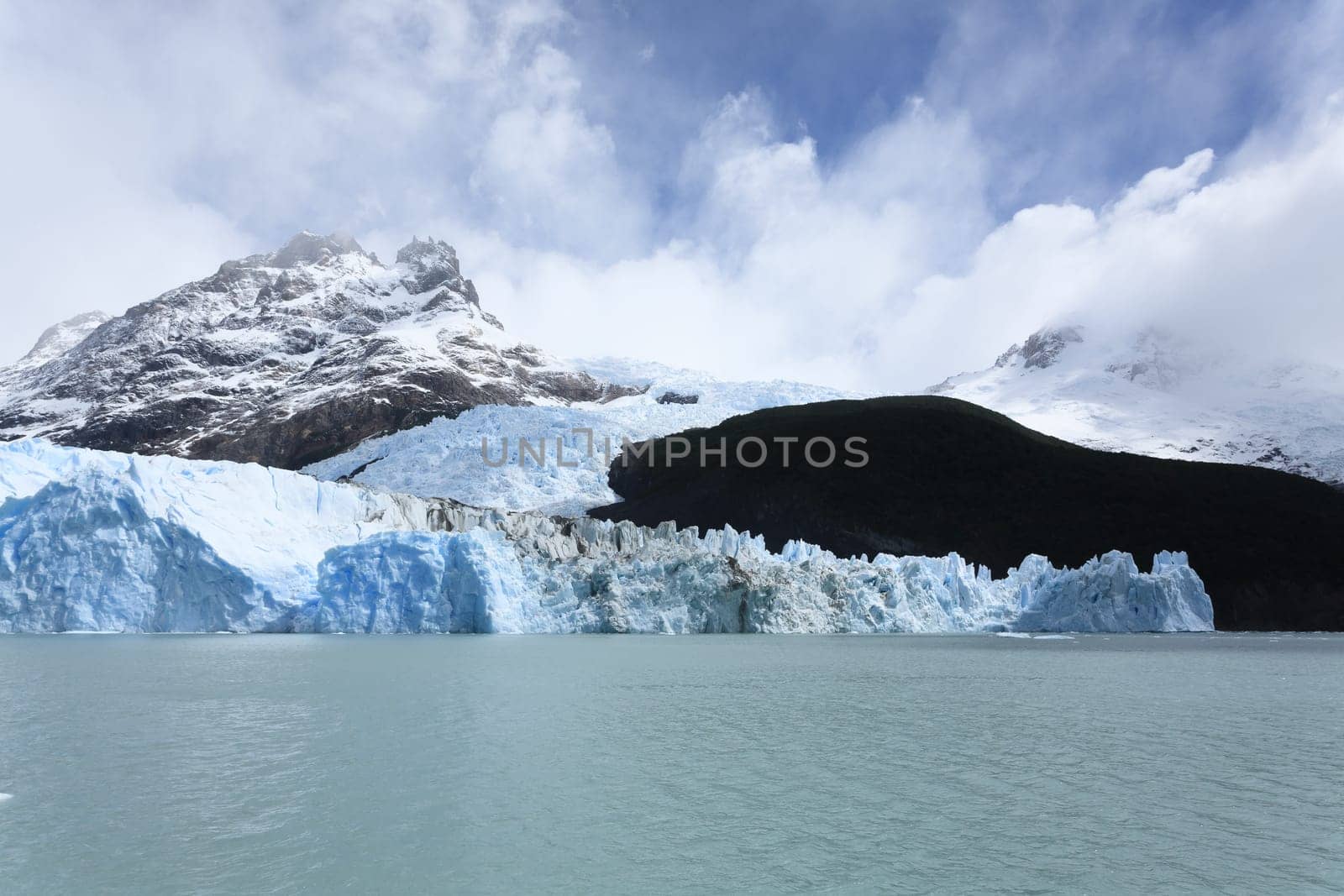 Spegazzini Glacier view from Argentino lake, Patagonia landscape, Argentina. Lago Argentino