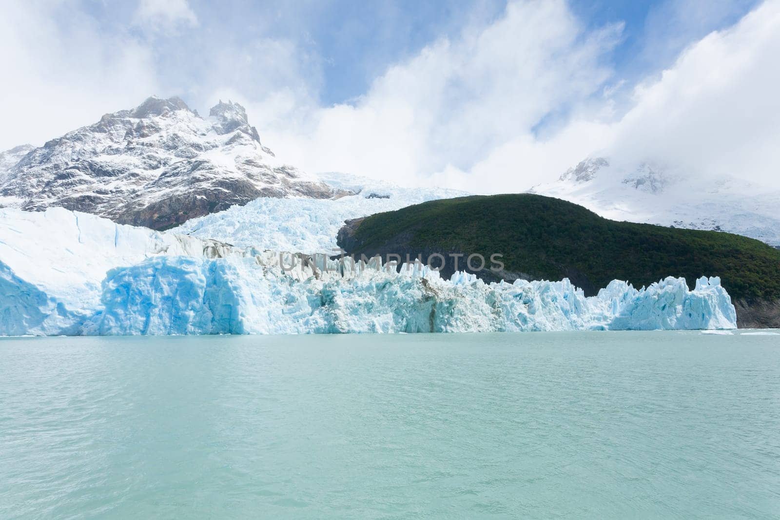 Spegazzini Glacier view from Argentino lake, Patagonia landscape, Argentina. Lago Argentino