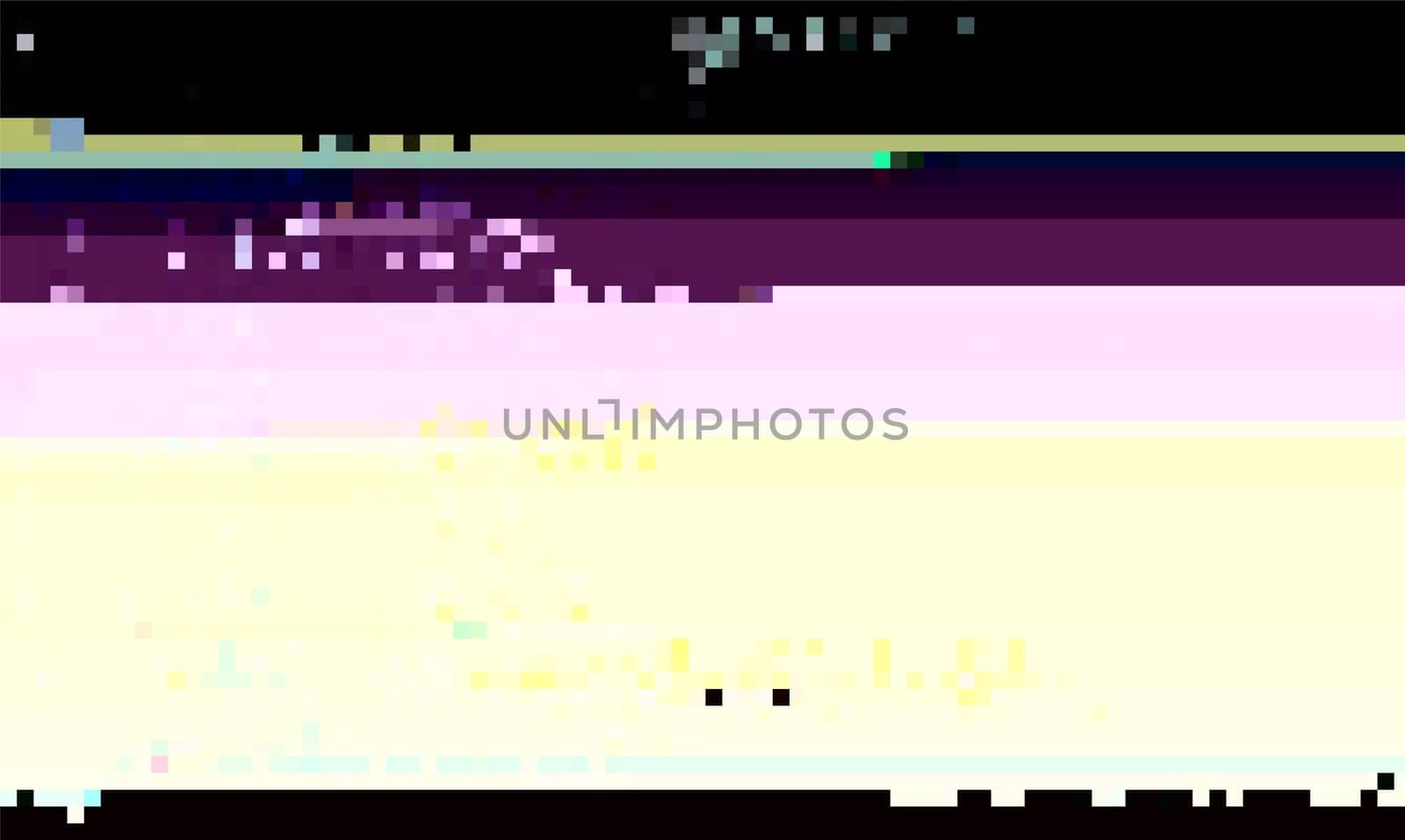 Trendy line art pattern with glitch on dark background. Modern style vector. Abstract blue geometric element