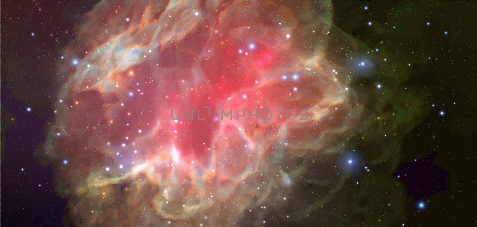 Space vector background with realistic nebula
