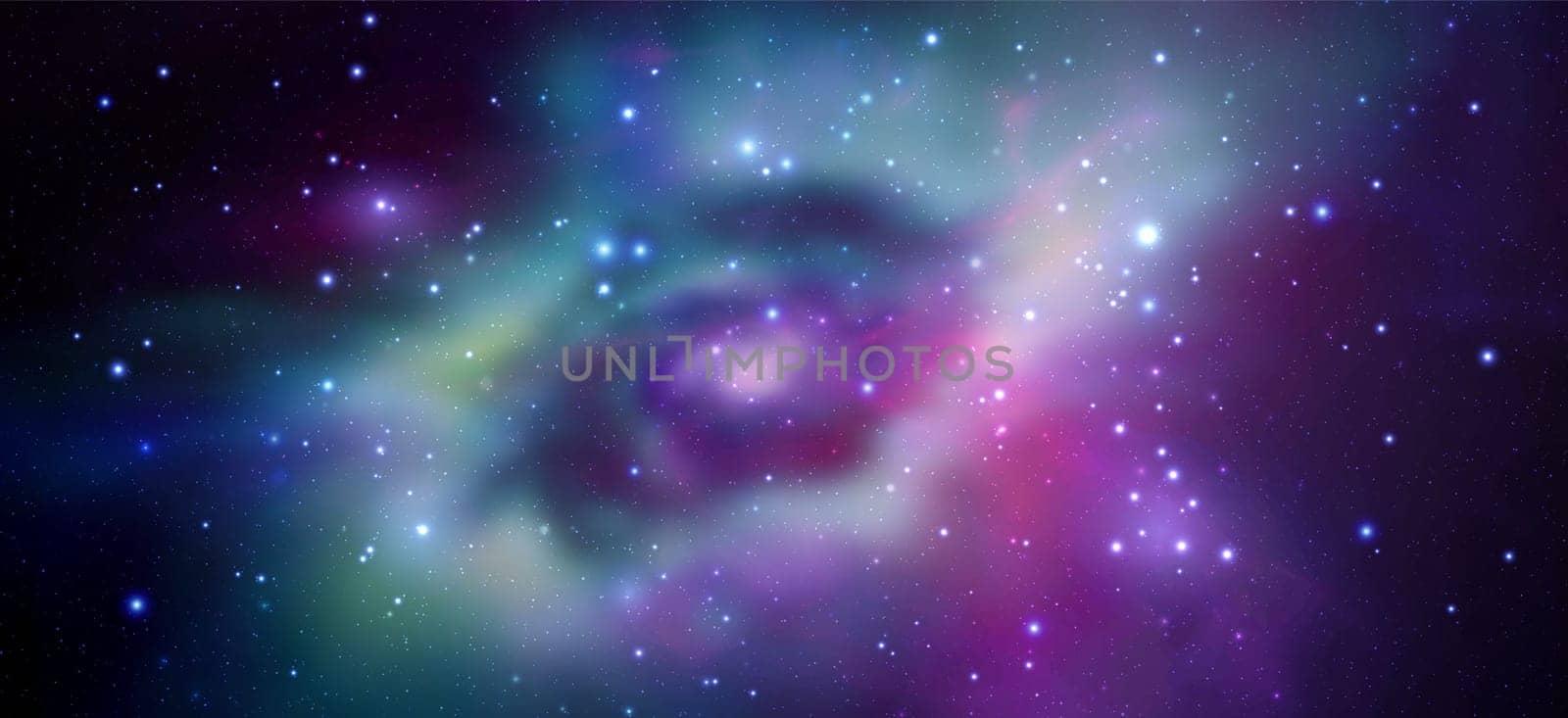 Space vector background with realistic nebula