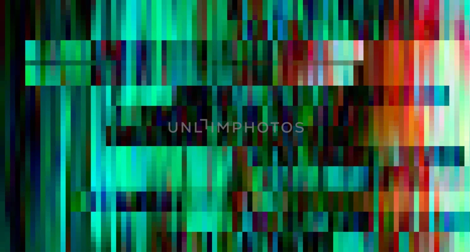 Trendy line art pattern with glitch on dark background. Modern style vector. Abstract blue geometric element