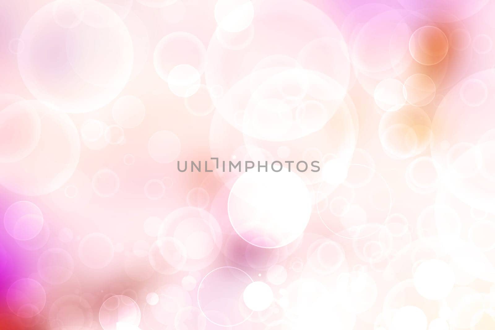 Abstract blurred fresh vivid spring summer light delicate pastel yellow pink orange bokeh background texture with bright circular soft color lights. Beautiful backdrop illustration.