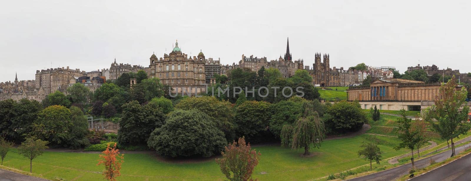 Panoramic view of the city of Edinburgh, Scotland, UK