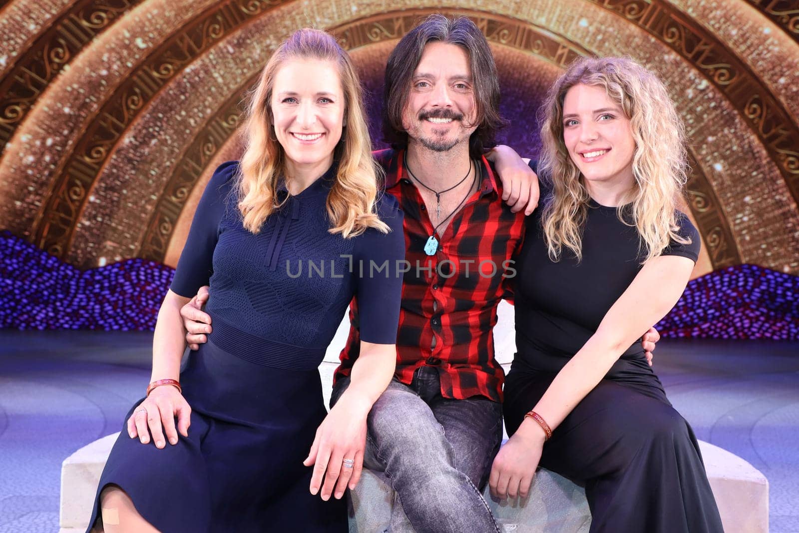 Stefanie Hertel,Lanny Lanner,Johanna Mross,Stefanie Hertel attends the musical Hercules with her family,Hamburg,07.05.2024