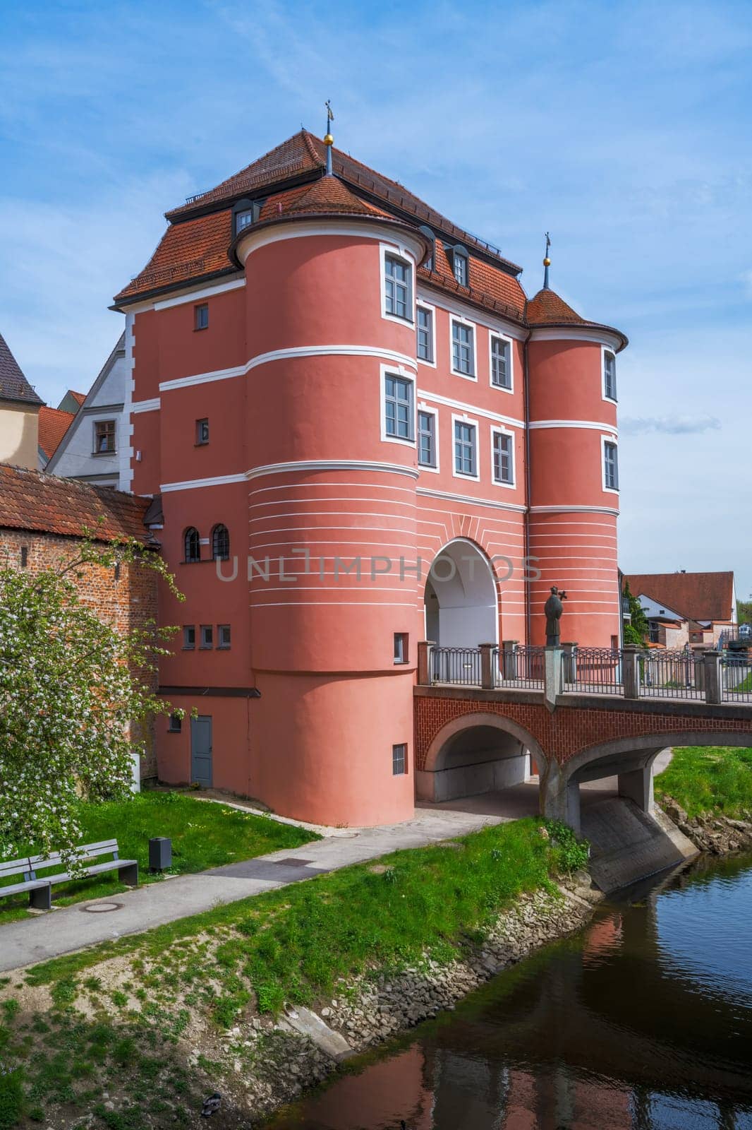 City gate of Donauwoerth (Bavaria, Germany) called Rieder Tor