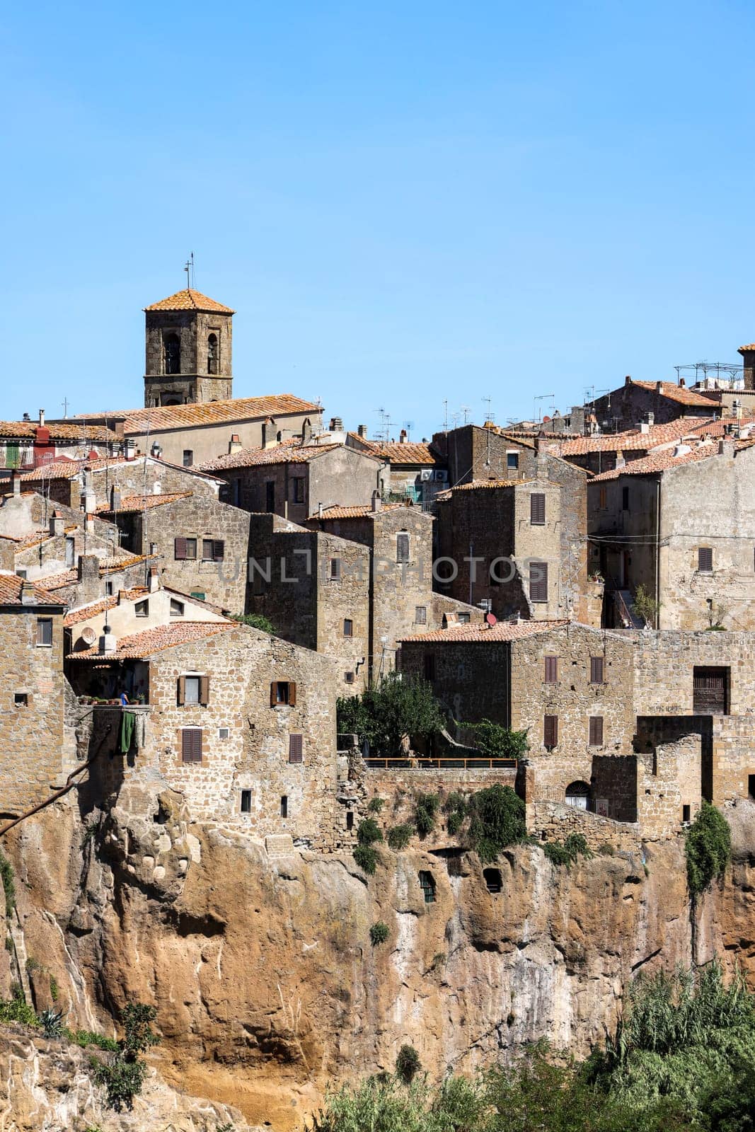 Pitigliano - the picturesque medieval town founded in Etruscan time on the tuff hill in Tuscany, Italy.