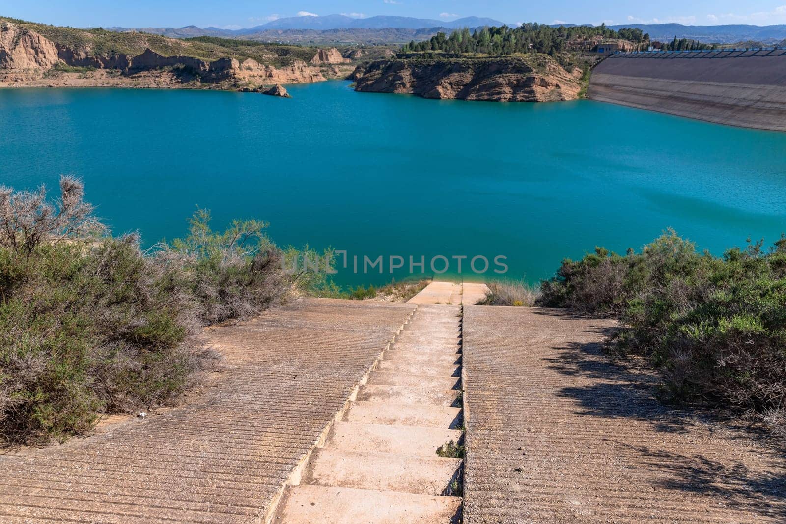 Lake Negratin reservoir, Sierra de Baza, Granada Province, Andalusia, Spain