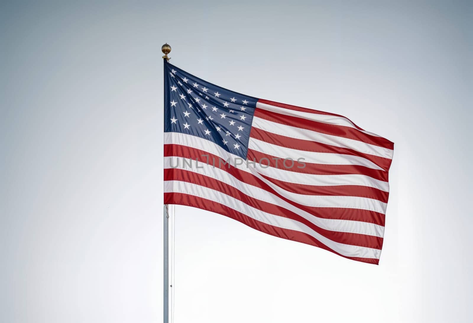 AI generated of an american flag is flying in the air