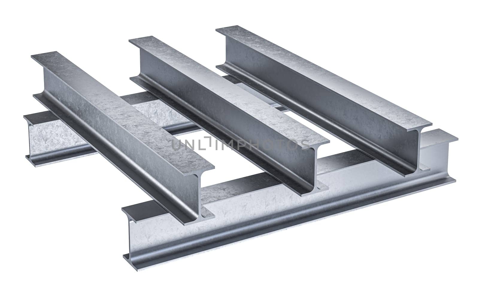 metal u channels beam industrial,construction, isolated white background