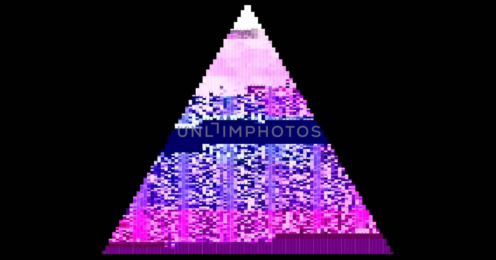 Trendy line art pattern with glitch on dark background. Modern style vector. Abstract