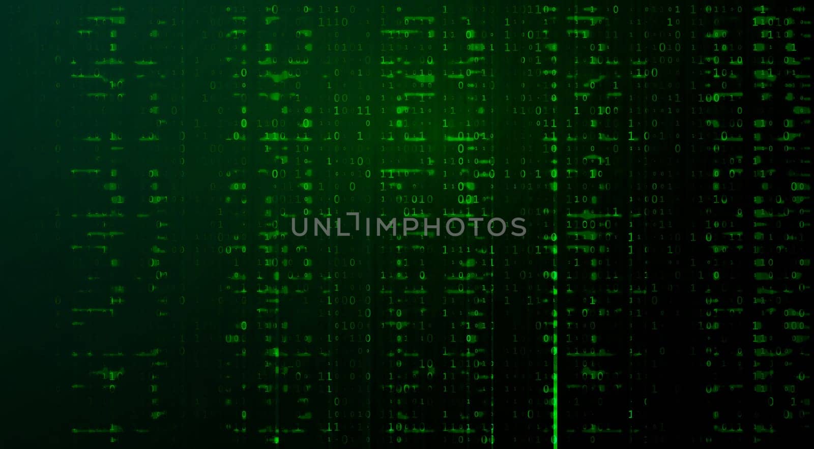 Abstract futuristic cyberspace with binary code. Matrix digits background