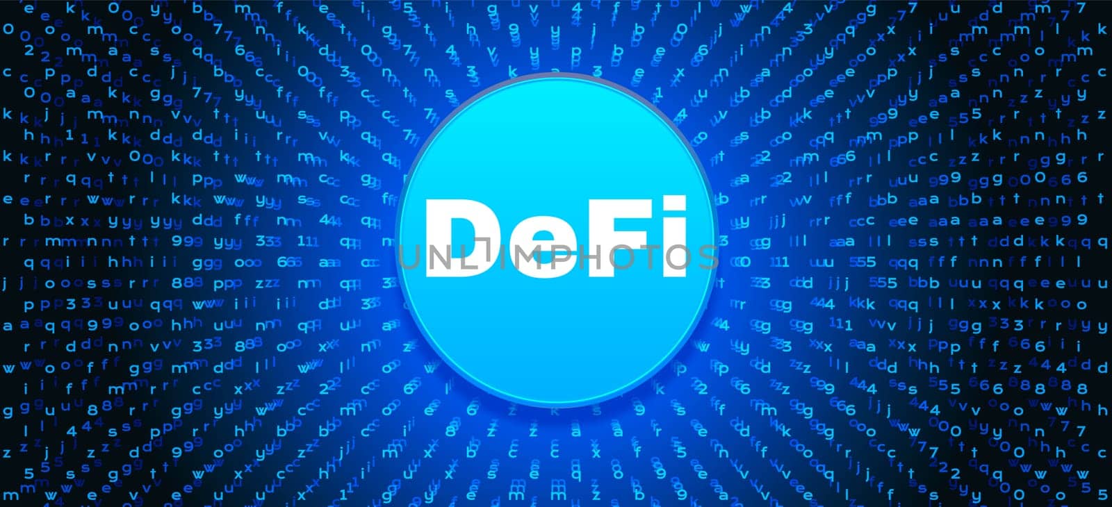 DeFi Decentralized Finance banner for cryptocurrency