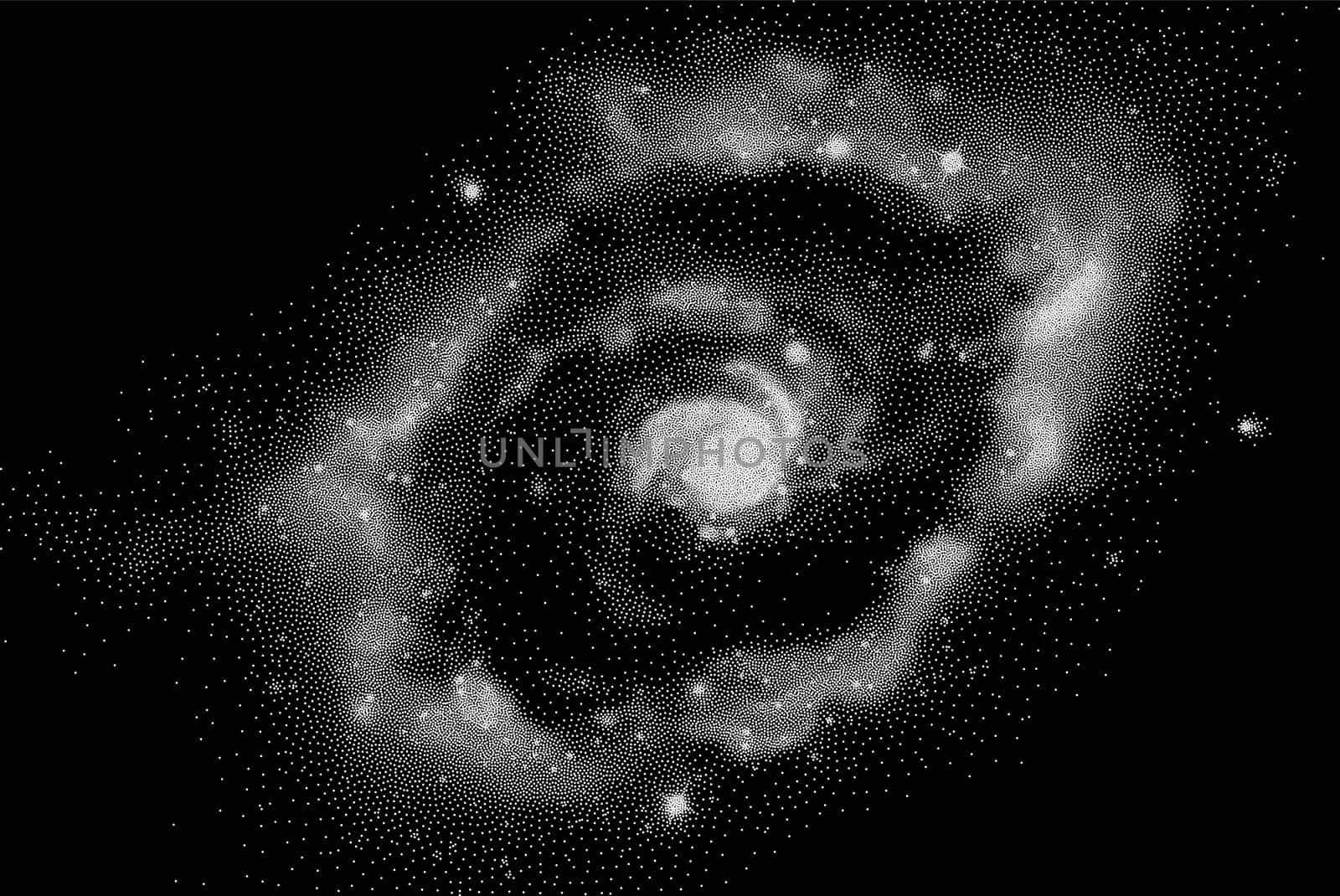 Galaxy vector background black and white