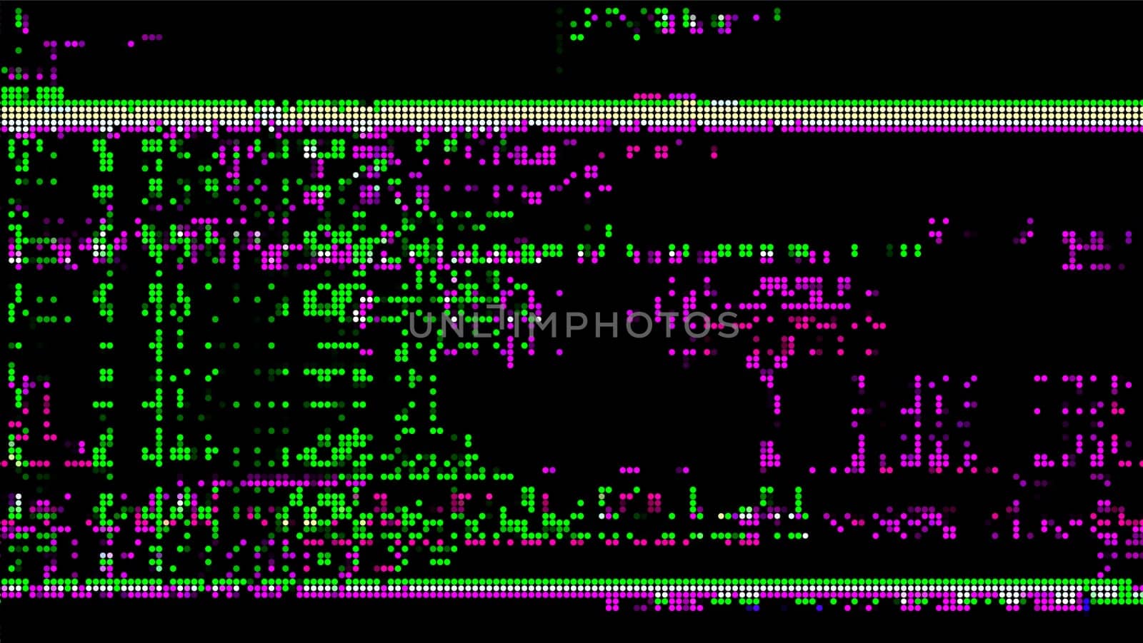 Cyberspace glitch pattern on dark