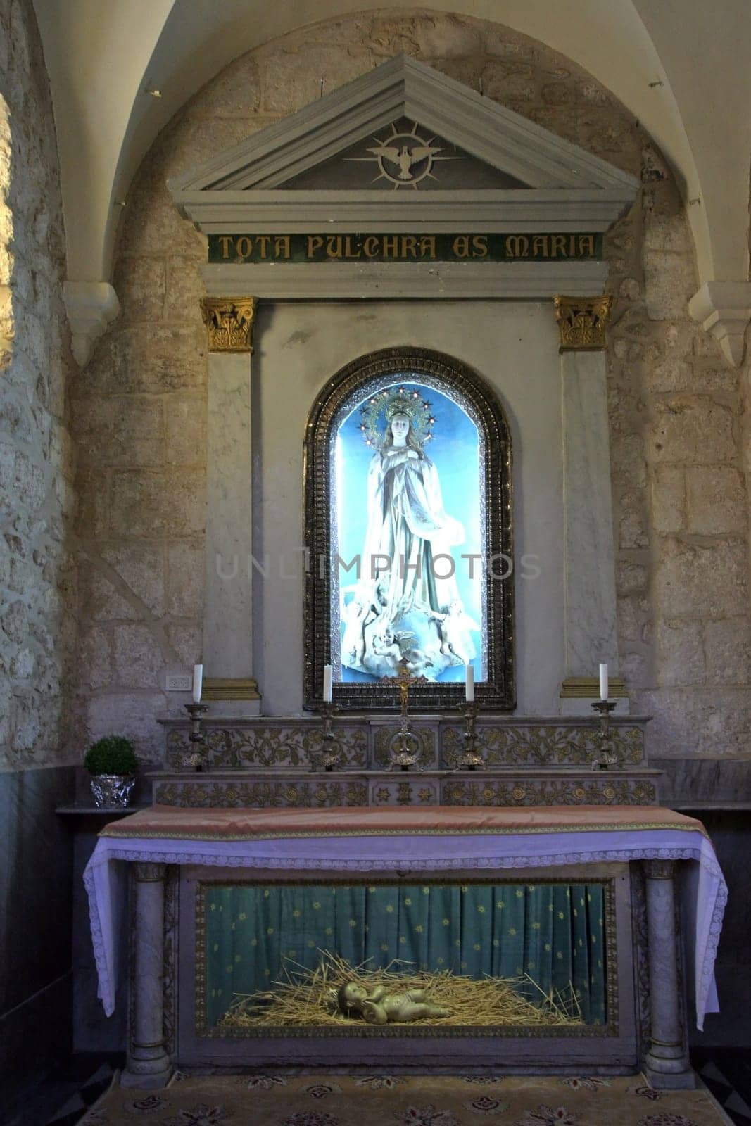 Church of Saint Catherine of Alexandria, side altar near the birthplace of Jesus, Bethlehem, Israel