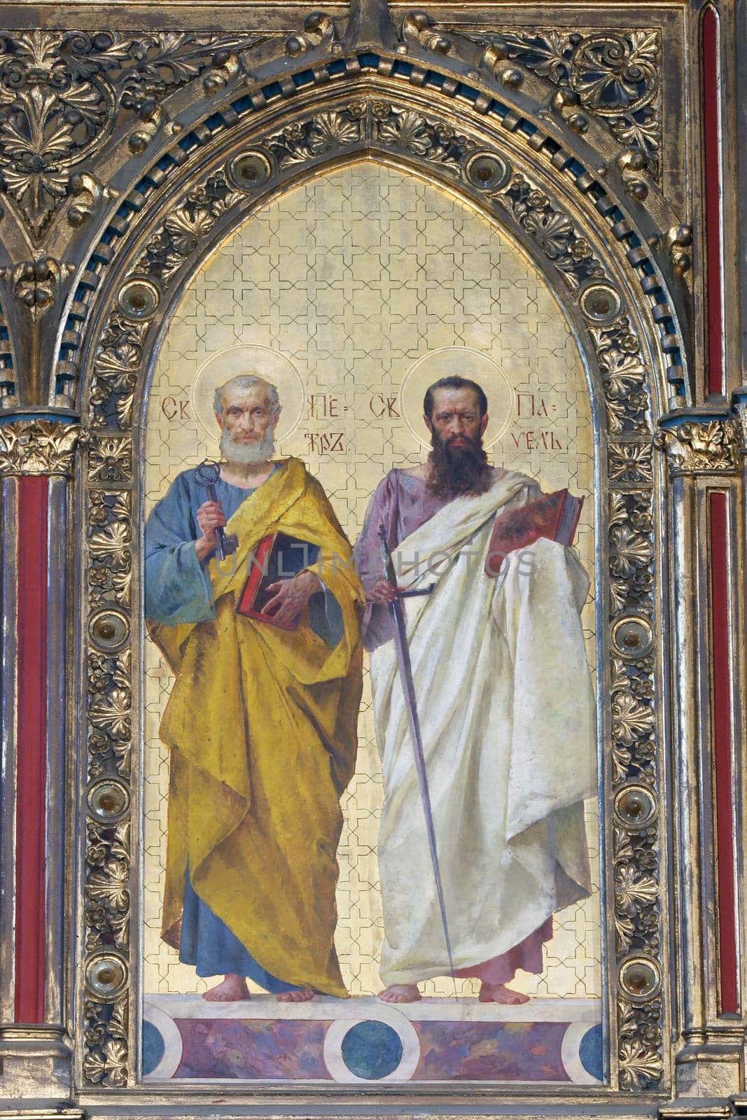 Saints Peter and Paul, iconostasis in the Greek Catholic Cathedral of the Holy Trinity in Krizevci, Croatia
