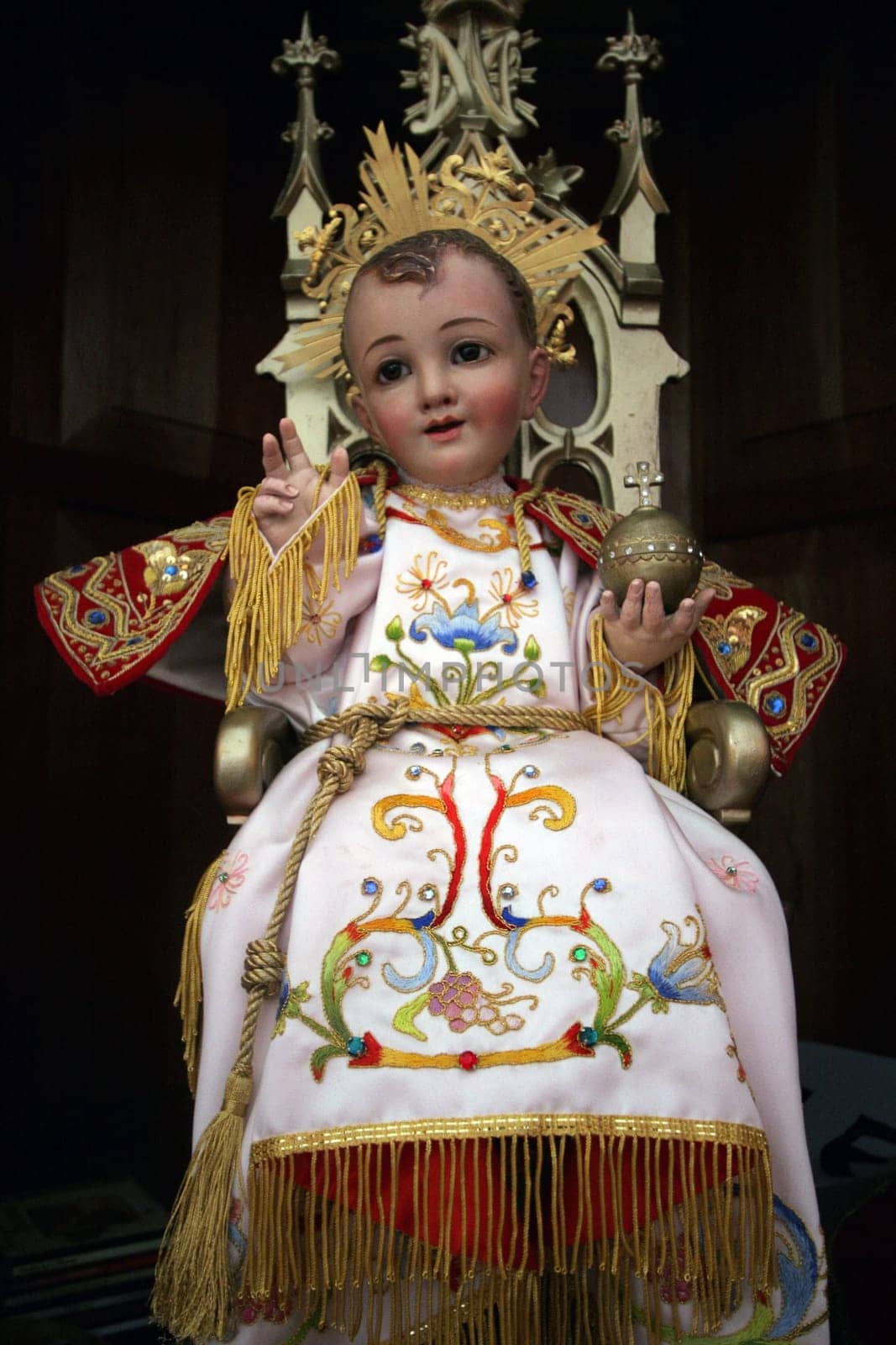 Baby Jesus figure in the Church of Saint Catherine of Alexandria in Bethlehem, Israel