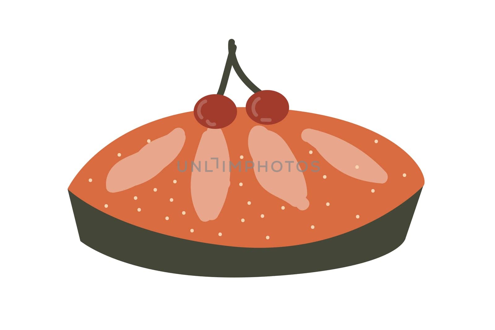 Autumn fall thanksgiving pastry bake vector illustration. Fall harvest festival pie with pumkin and berry. Can used for greeting card, poster, banner, cover template.