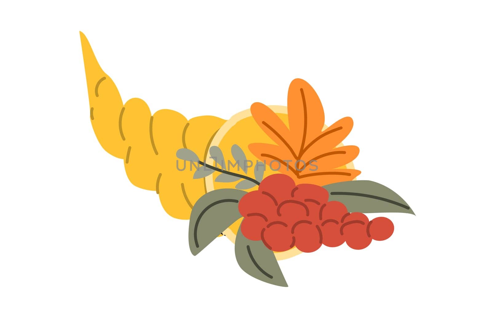 Autumn fall thanksgiving elements set with harvest icons. Collection of fall leaves, farm stickers, animal characters and turkey, cornucopia. Hand drawn autumn characters and harvest, food vectors.