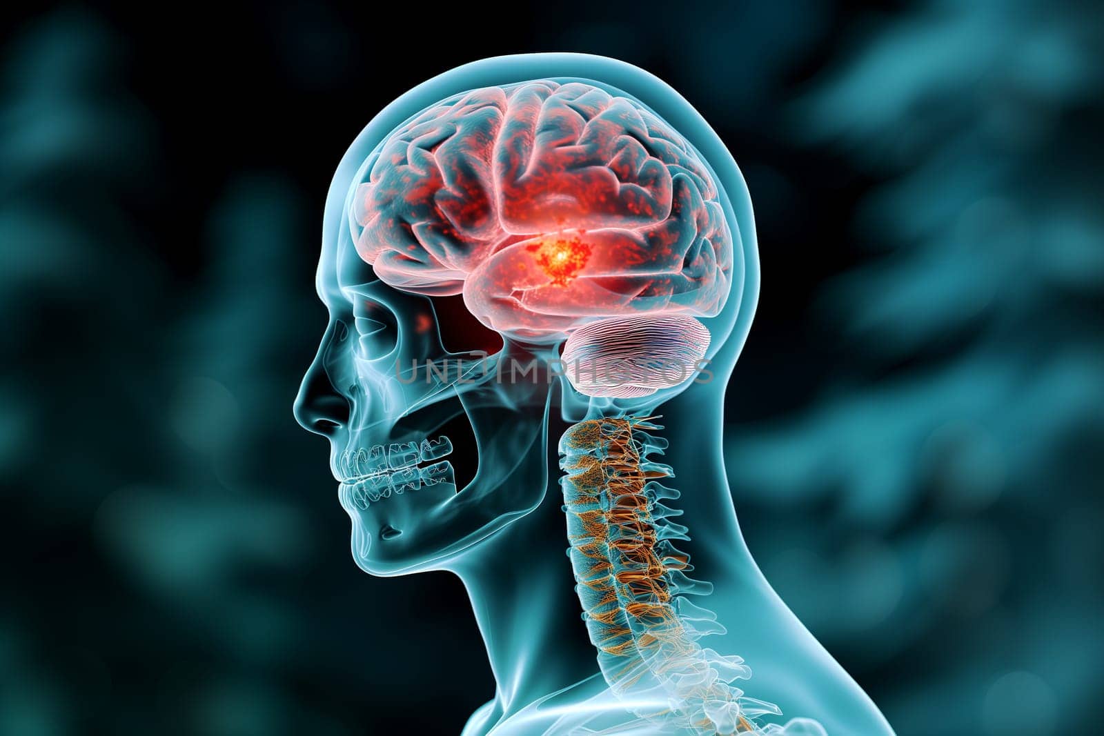Brain tumor, cerebral vein thrombosis, Parkinson disease, mental disorder dementia, adhd, patient brain scan, MRI or CT