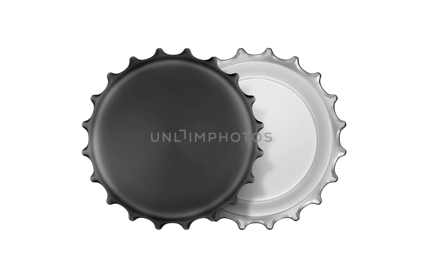 Black bottle cap, transparent background