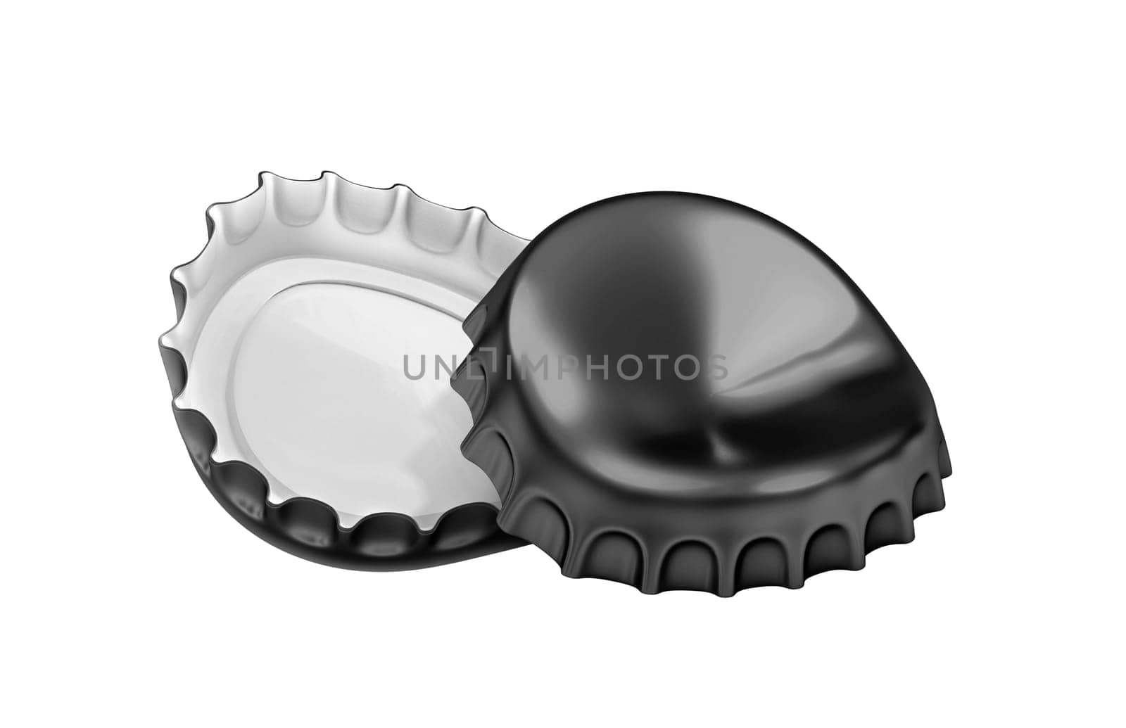 Black bottle cap, transparent background