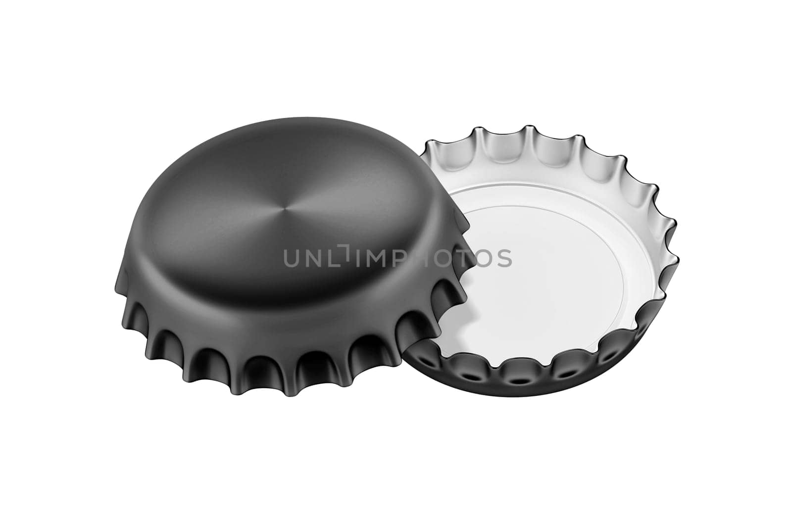 Black bottle cap, transparent background