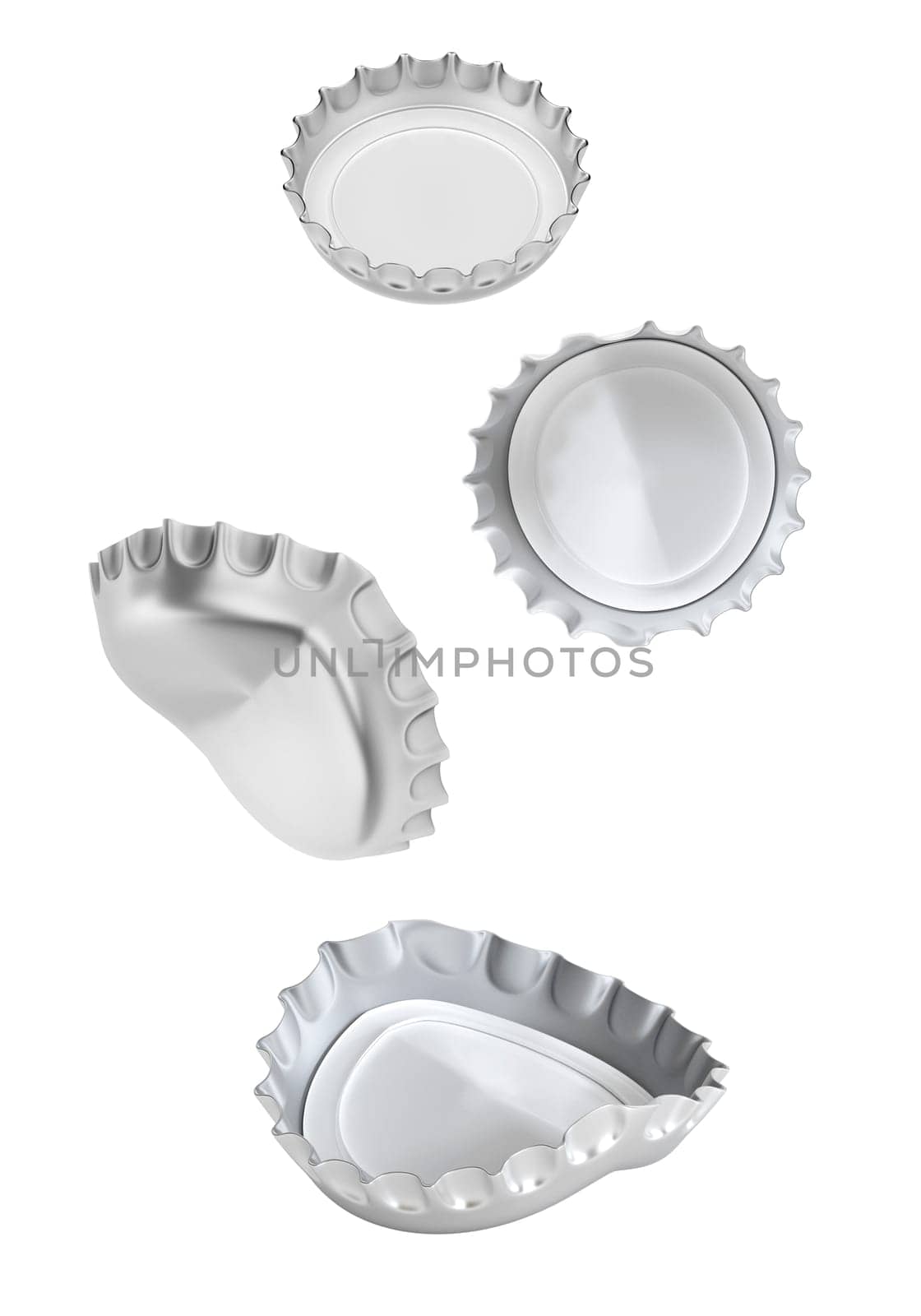 Flying Bottle cap, transparent background