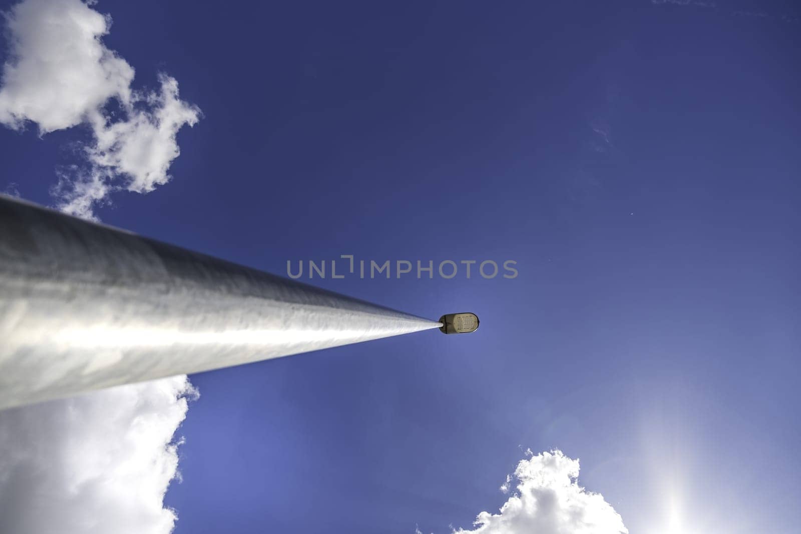 Detail of artificial lighting on the street, light and electricity