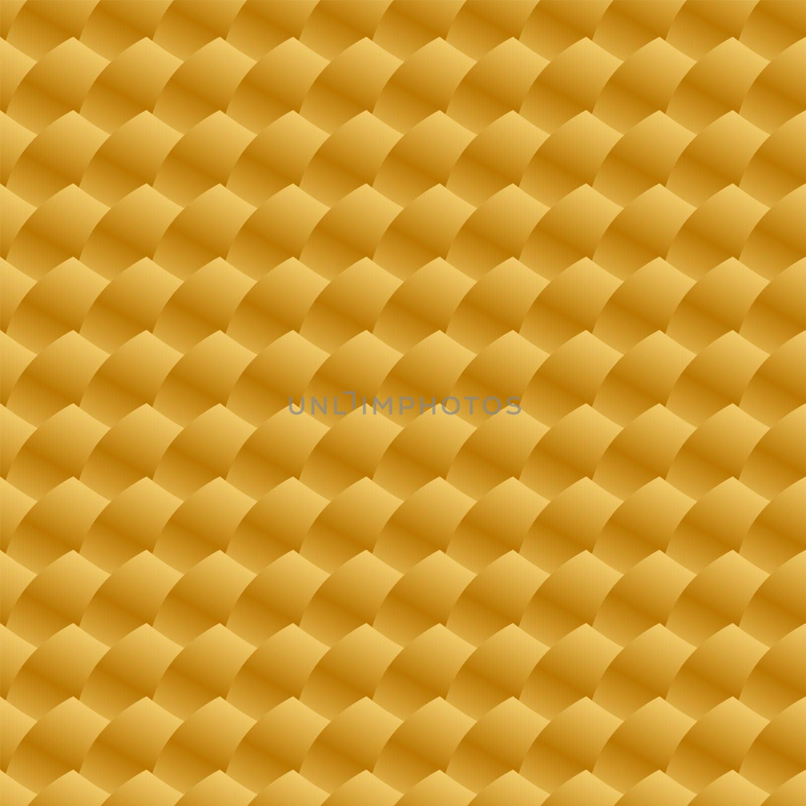 Abstract yellow-gold volumetric background. Geometric pattern. Vector image.