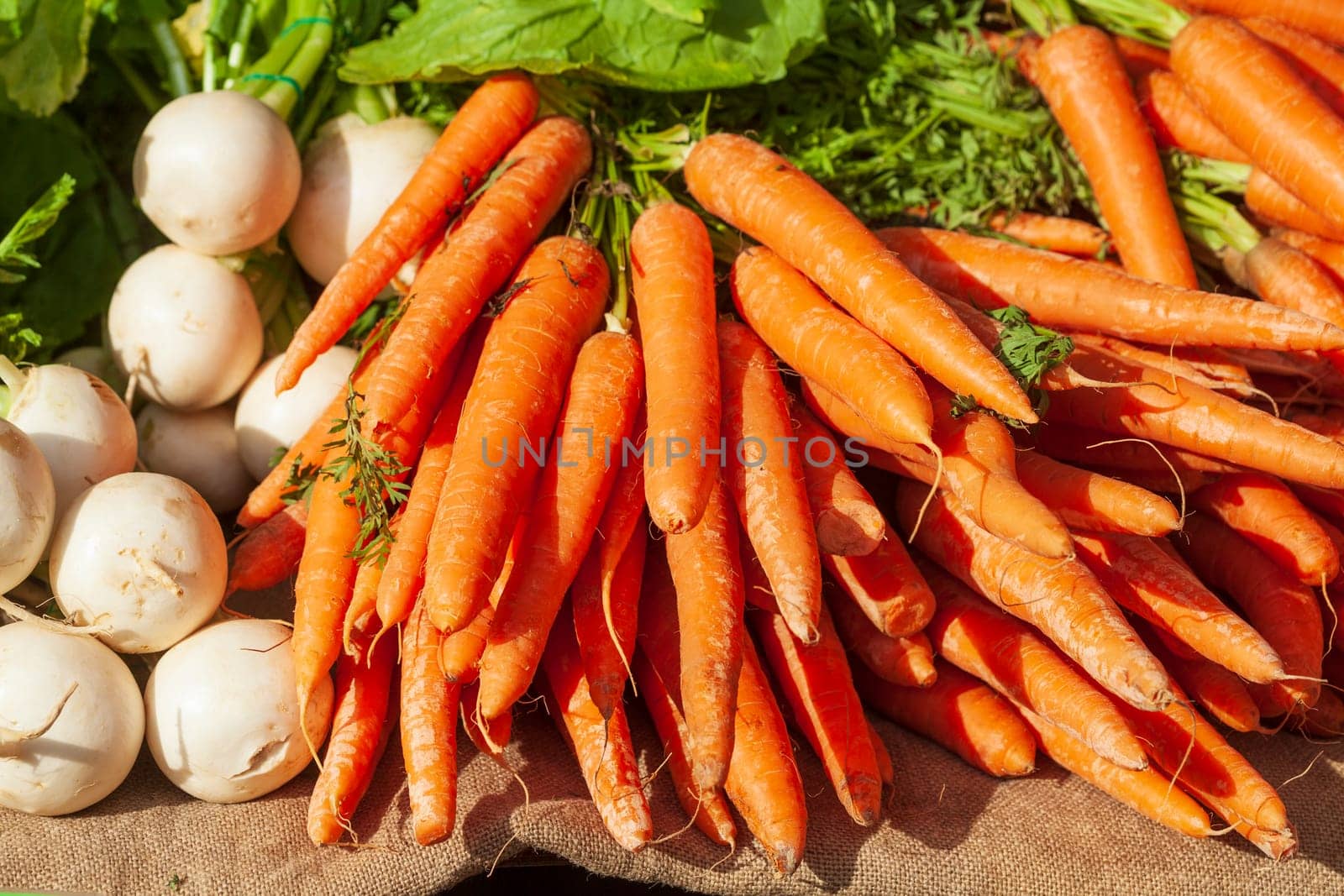 Carrots on a market stall, Germany