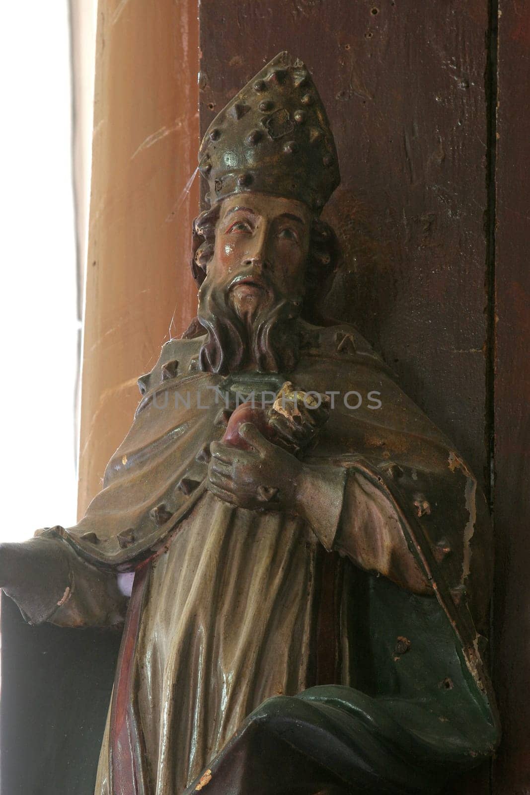 Statue of the saint on the Altar of St. Joseph in the Parish Church of the Assumption of the Virgin Mary in Gornja Rijeka, Croatia