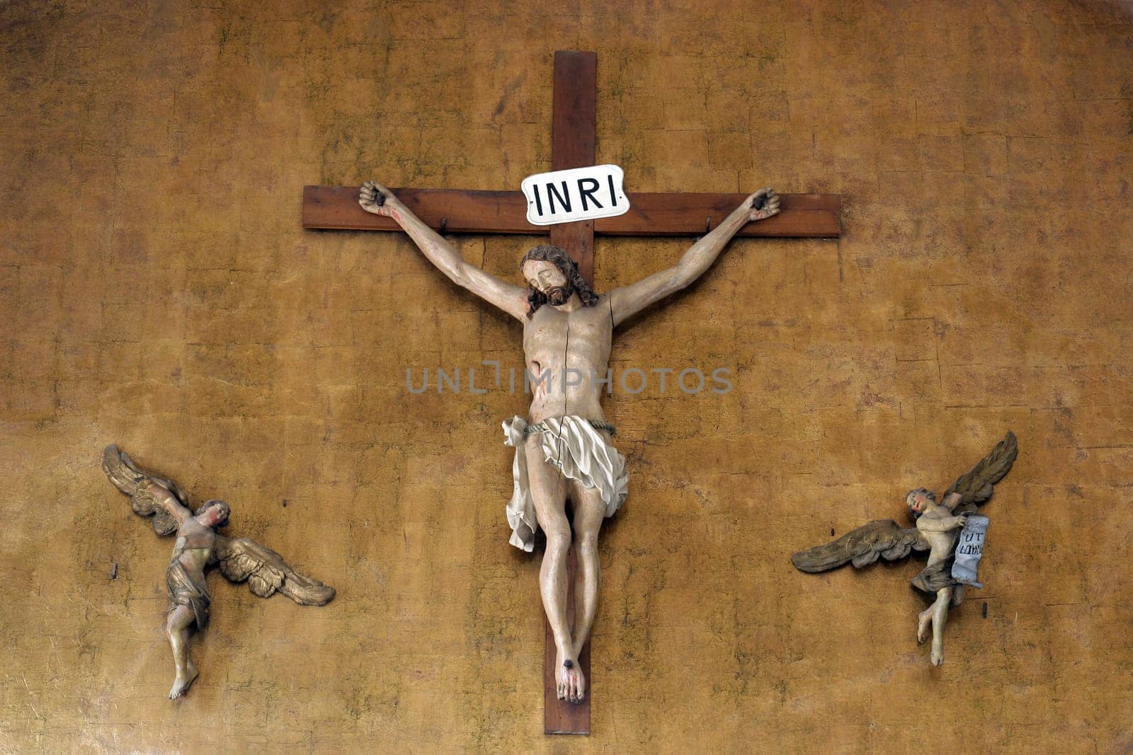 Crucifixion in the parish church of St. Anne in Krizevci, Croatia