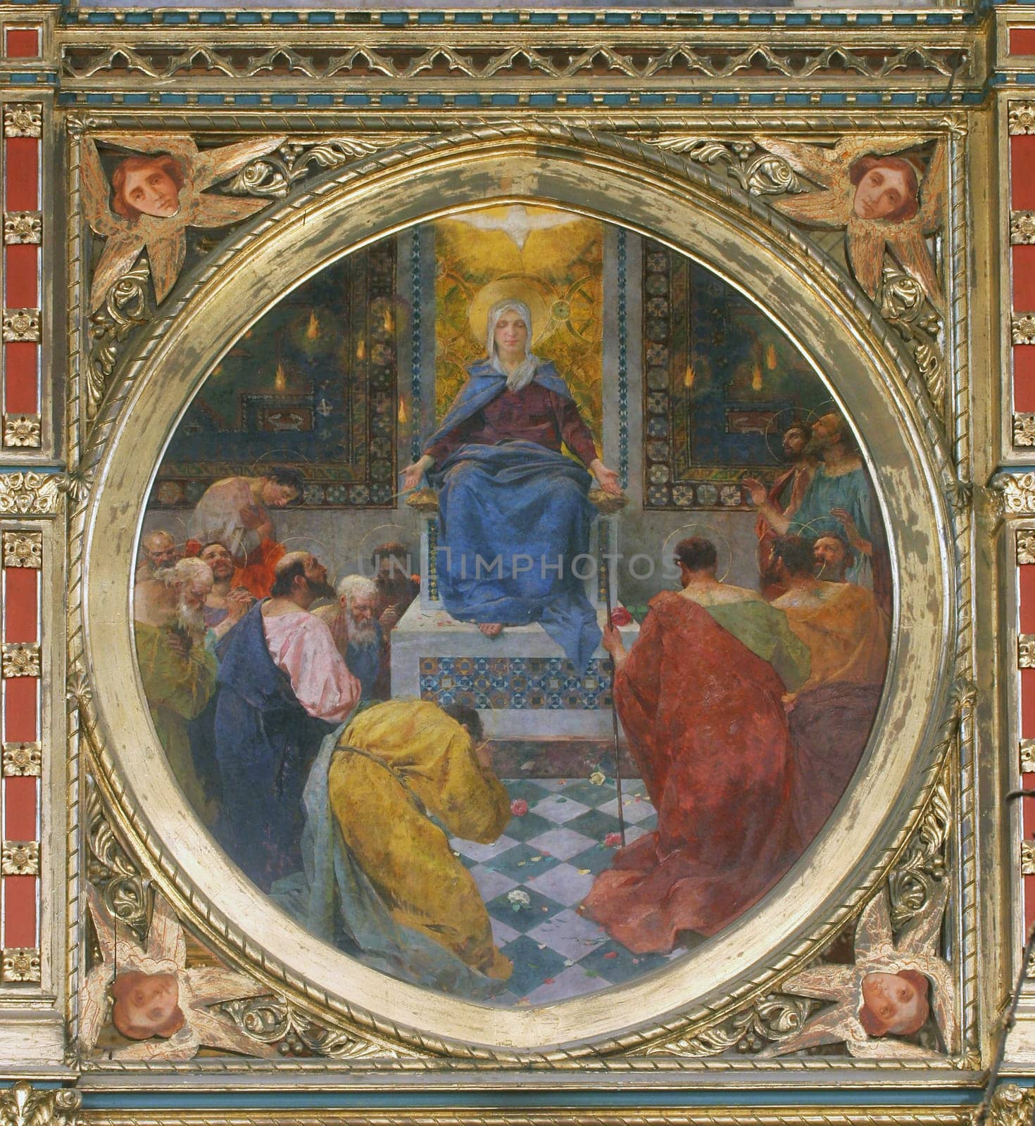 Descent of the Holy Spirit, iconostasis in the Greek Catholic Cathedral of the Holy Trinity in Krizevci, Croatia