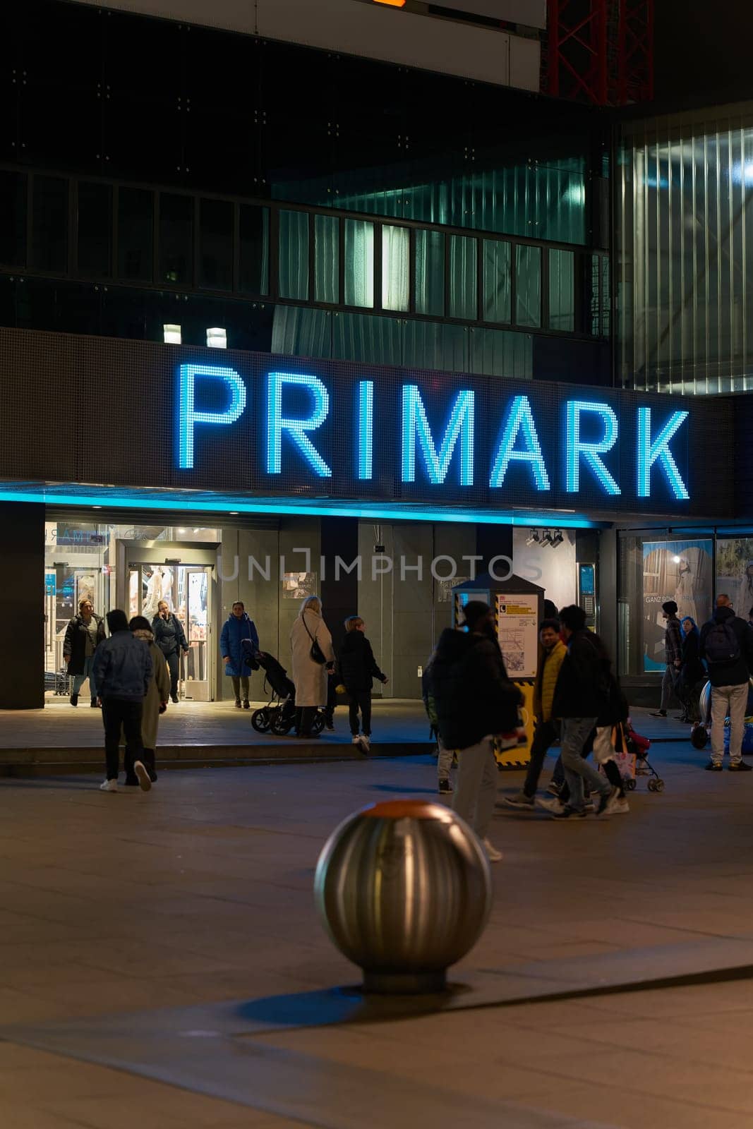 Primark at Alexanderplatz in the center of Berlin in the late evening