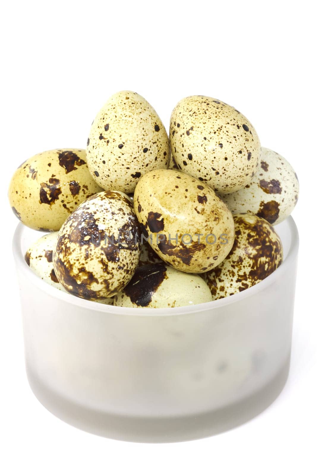Quail eggs in a group, a delicacy with great taste qualities. Selective focus with shallow depth of field.